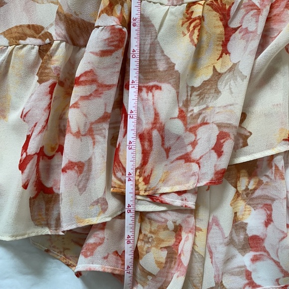 KARL LAGERFELD SHORT SLEEVE VNECK MIDI DRESS COLOR CREAM & PINK SIZE 8 NWT - Picture 6 of 9